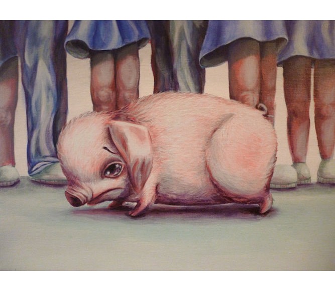 Melancholy Mini Pink Pig - Sarah Stupak